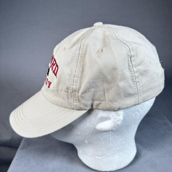 Harvard Crimson Hat Cap Strap Back Mens Khaki Cream NCAA College University 1636 - Picture 2 of 8
